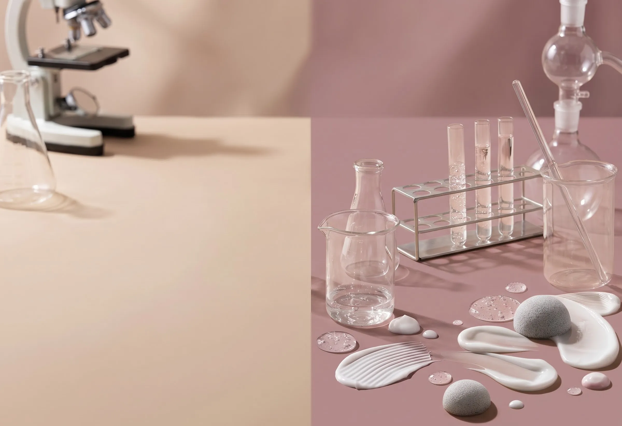 Third-party lab tested cosmetic product bottle from Suncos Natural clean-room facility